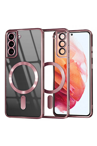 Samsung Husa MagSafe pentru Galaxy S21 5G G991, Techsuit, Luxury Crystal, Roz