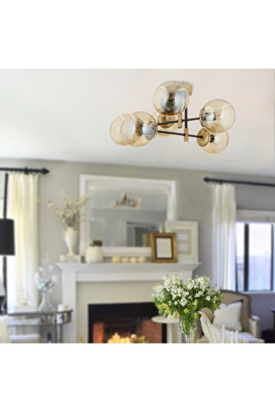 Apliqa Plafonieara HubRom, MARAL 3548-06-FR 70x35 cm 6xE27-60W Antiq