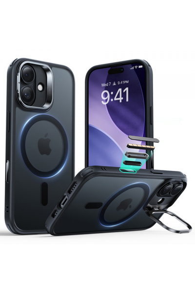 Apple Husa MagSafe pentru iPhone 17, ESR, Classic Hybrid Kickstand, Neagra Sa...