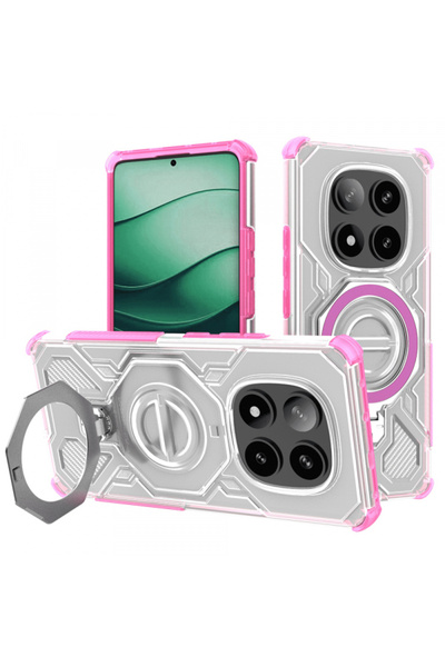 Xiaomi Case for Poco X7 / Redmi Note 14 Pro 5G, Techsuit, Carbon Shield Pro, Pink