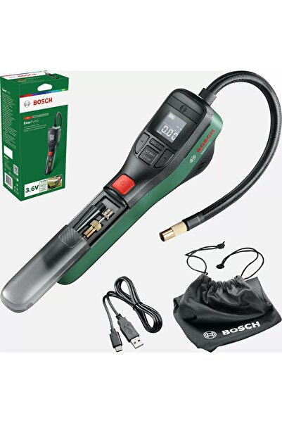 Bosch EasyPump Dijital Ekranlı Kablosuz Akülü Lastik Şişirme Pompası 3.6V
