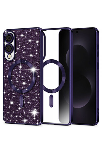 Samsung Husa MagSafe pentru Galaxy S25 Edge S937, Techsuit, Luxury Glitter, M...