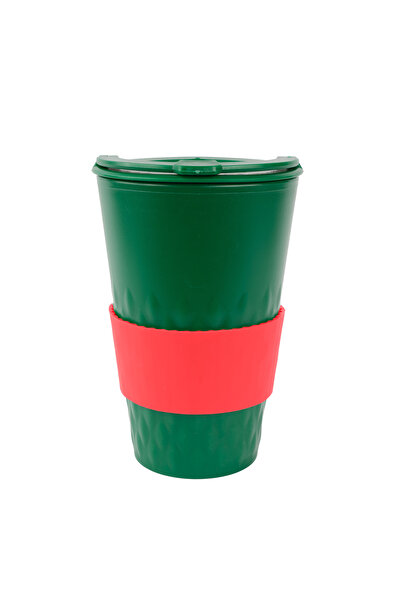 Net Zero Cup YEŞİL BPA'SIZ BARDAK VE KIRMIZI SLEEVE