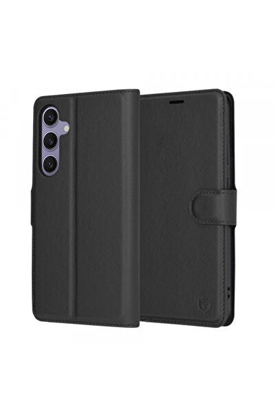 Samsung Θήκη για Galaxy S24+ S926, Techsuit, Δερμάτινο θήκη, Μαύρη