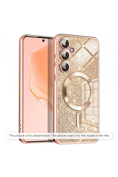Apple Husa MagSafe pentru iPhone 17, Techsuit, Luxury Glitter, Roz Aurie