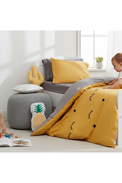 Comfort Craft Yellow Dide Easy-Iron Duvet Cover Set for Single Bed