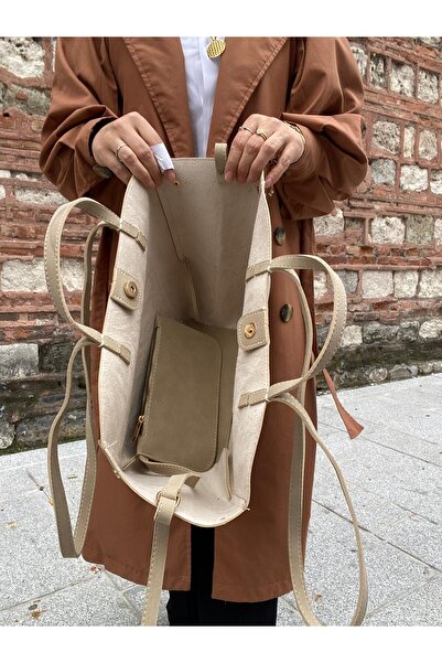 H&D COLLECTİON Geantă de mână și de umăr Polen pentru femei din piele intoarsa maro