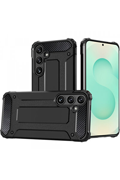 Samsung Θήκη για Galaxy S25 S931, Techsuit, Υβριδική Θωράκιση, Μαύρη