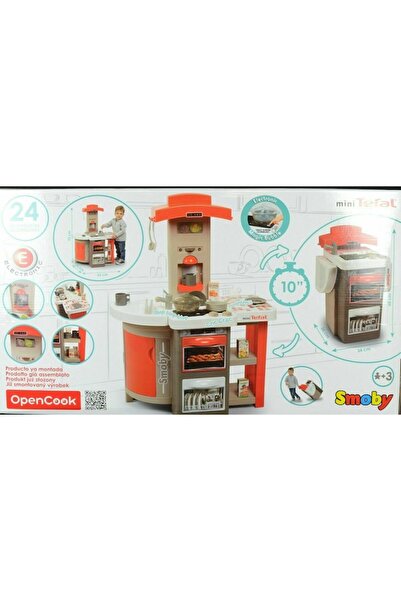 TEFAL Foldable Electric Bubble Play Kitchen, Red, Sounds & Magic Bubbles