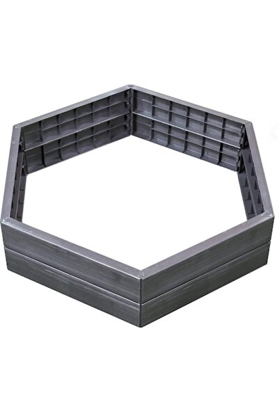 OEM Pat de grădină modular ridicat – 6 colțuri, finisaj lemn, design, 110x95x25 cm