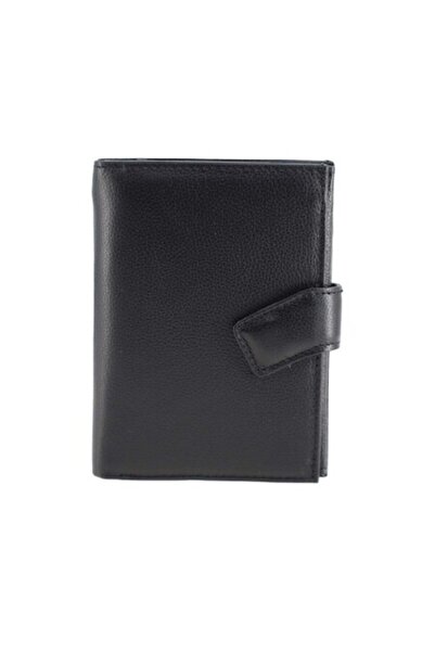 HASSION - Men's wallet, leather, B720, black
