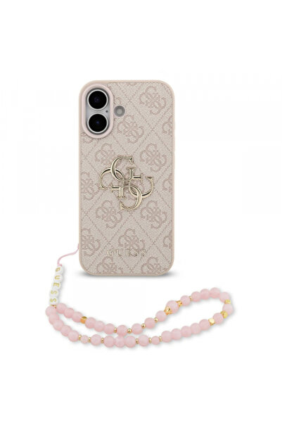 Apple Husa pentru iPhone 17, Guess, 4G Classic Logo with Strap, Roz