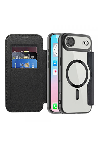 Apple MagSafe Case for iPhone 17 Air, Techsuit, SmartMag Book, Black
