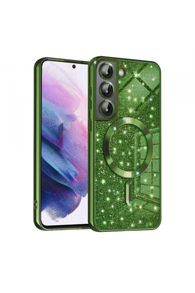 Samsung Husa MagSafe pentru Galaxy S22 5G S901, Techsuit, Luxury Glitter, Ver...