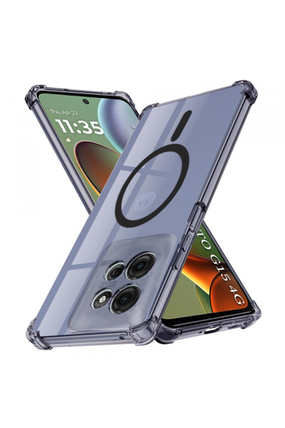 Motorola Калъф MagSafe за Moto G15 / G15 Power, Techsuit, Удароустойчив, Черен