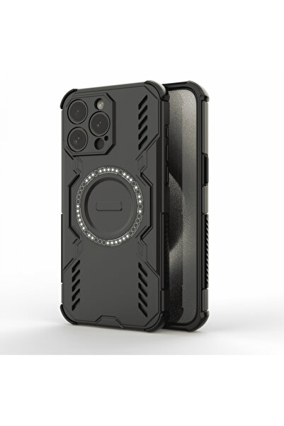 Apple Husa MagSafe pentru iPhone 15 Pro, Techsuit, ArmorMag, Neagra