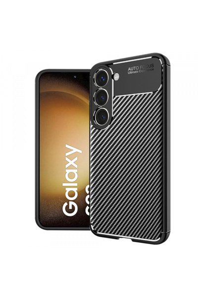 Samsung Husa pentru Galaxy S23+ S916, Techsuit, CarbonFiber, Neagra