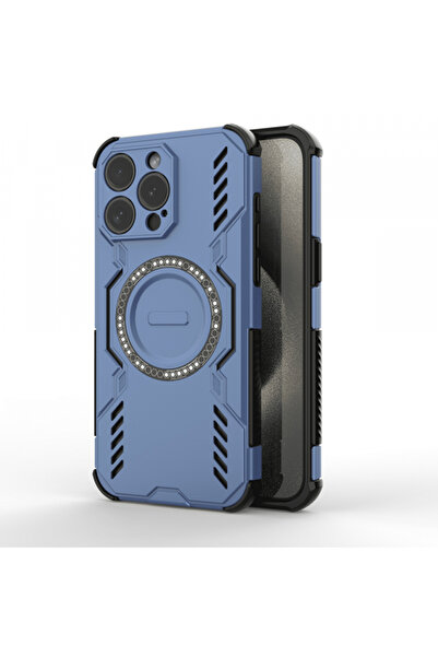 Apple Калъф MagSafe за iPhone 15 Pro Max, Techsuit, ArmorMag, Син
