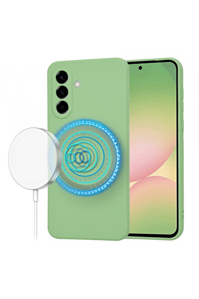 Samsung Калъф MagSafe за Galaxy A56 A566, Techsuit, SoftFlex, светло зелен