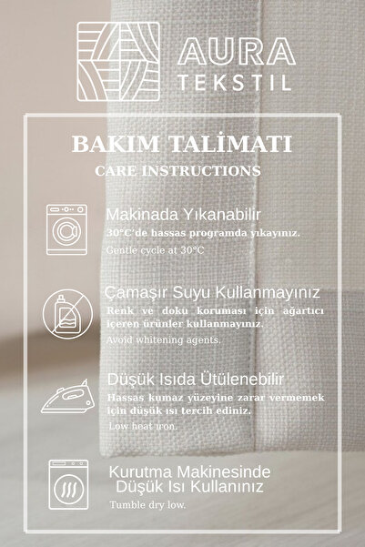 Fluiana Natural Linen Background Curtain 100% Linen | Cream Color Frequent Pleating 1/10