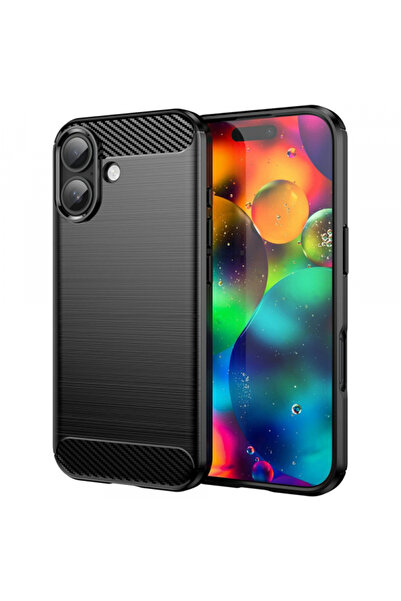 Apple Калъф за iPhone 17, Techsuit, Карбон, Черен