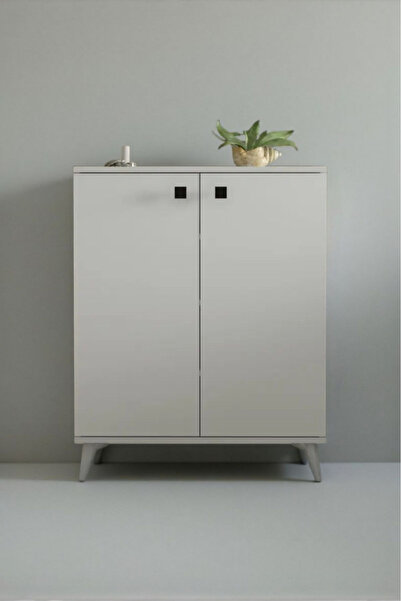 ehven 4 Raflı 2 Kapaklı İstanbul Ayakkabılık Beyaz Ahşap Fonksiyonel,Dekorati...