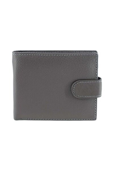 HASSION men's leather wallet, model F052, gray