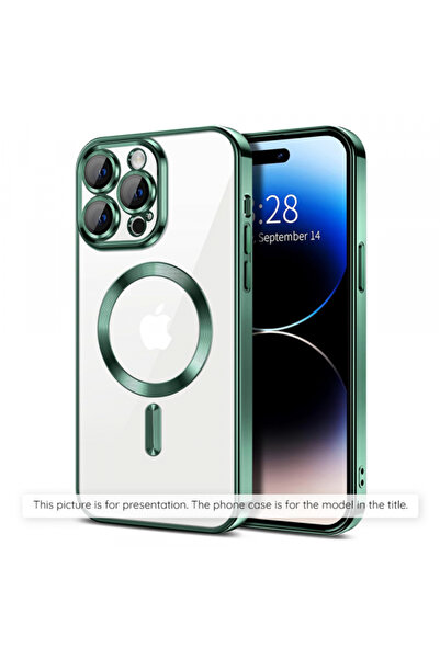 Apple Husa MagSafe pentru iPhone 17, Techsuit, Luxury Crystal, Verde Inchis