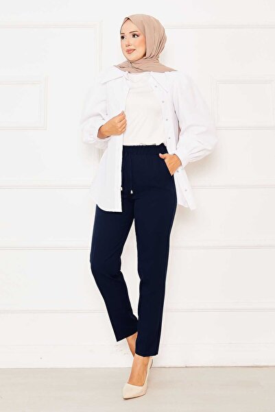 EBRUTESETTÜR Elastic waist tight leg trousers