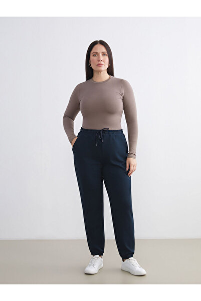 LC Waikiki Lcwaikiki Basic Navy Blue Elastic Waist Women's Jogger Sweatpants