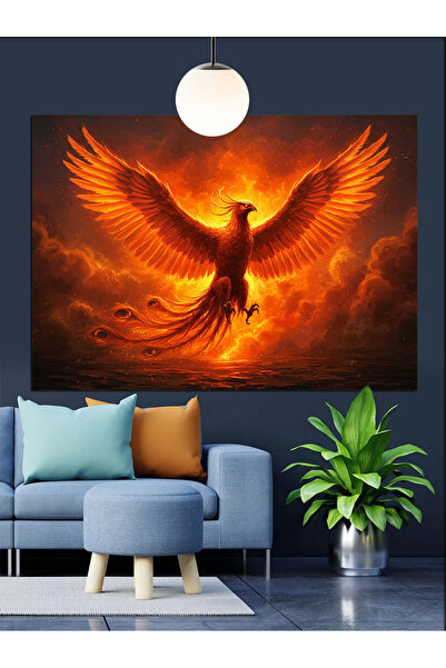 KanvasSepeti Red Flame Pictură în ulei de înaltă calitate texturat Canvas Can...