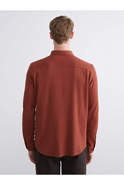 LC Waikiki Ανδρικό μακρυμάνικο πουκάμισο με λεπτή εφαρμογή