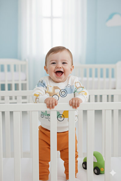 Le Touche Baby Boy Patterned Cotton 2-Piece Children's Pajama Set