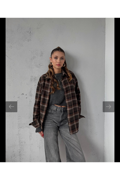 Bak'ap Premium Trend Καρό Καφέ Χειμερινό Πουκάμισο