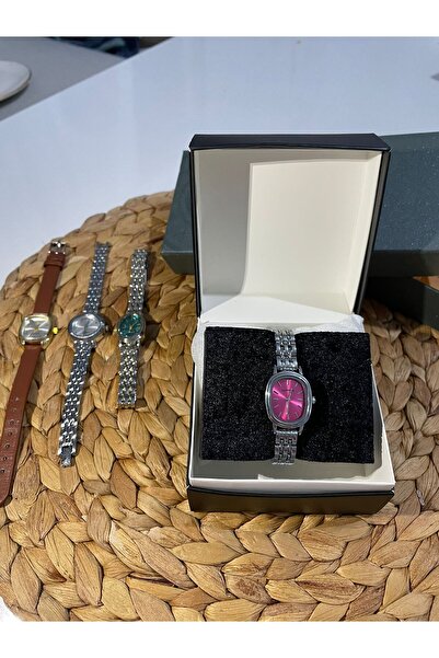 Choppers Bonnie Çelik Kordon Pembe Kadran Gümüş Kadın Kol Saati