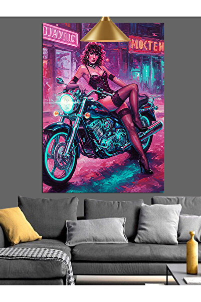 KanvasSepeti Femeie cu jartieră Pictură în ulei de înaltă calitate texturat P...