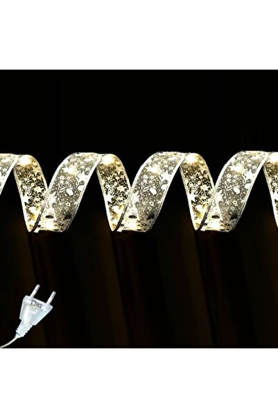 OEM Ασημένια φωτάκια LED για χριστουγεννιάτικο δέντρο με κορδέλα, 50 LED, 5 μ...