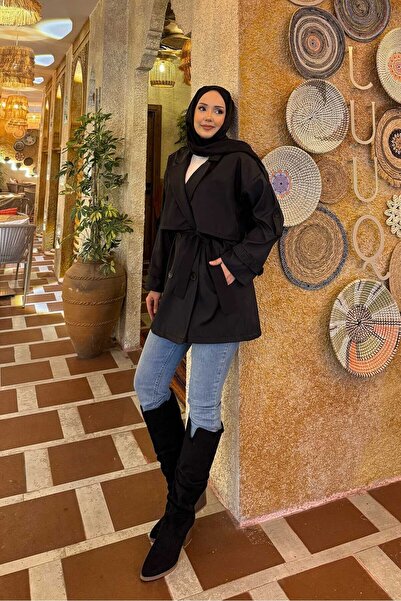 EBRUTESETTÜR Premium Trench Coat with Belted Epaulet Detail