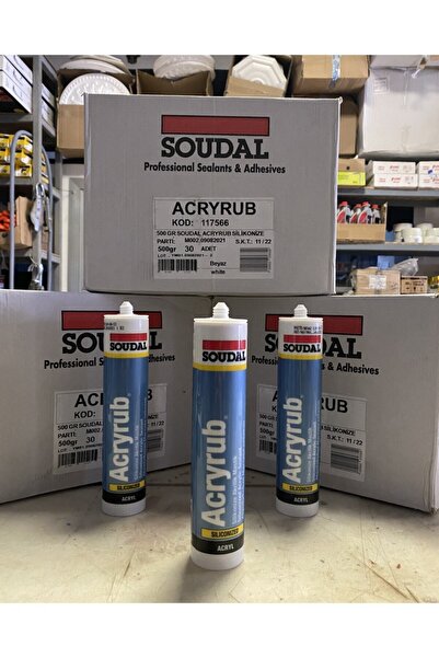 Soudal Silikonize Mastik 500 gr Beyaz 30 Adet