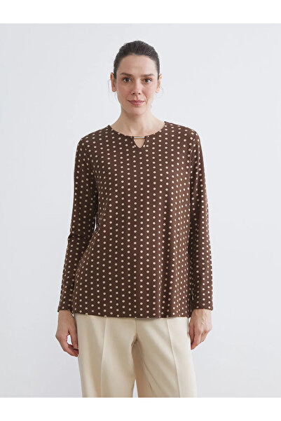 LC Waikiki Crew Neck Polka Dot Blouse