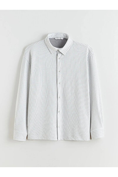 LC Waikiki Чоловіча сорочка в смужку з довгим рукавом приталеного крою