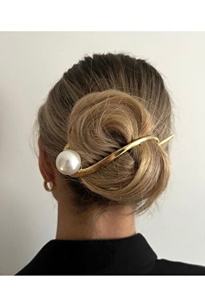 FloresDeCarnaval Mira Arc🤍 Metal İnci Topuz Tokası