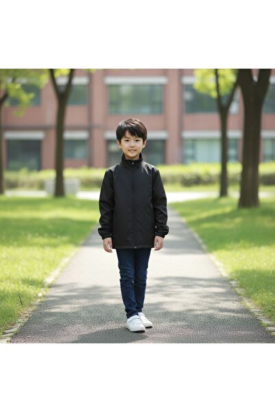 atölye kids Children's Raincoat 100% Polyester Full Fit Waterproof Coat for School and Sports