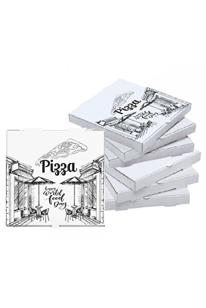 Sofipex Cutie Pizza 240*240*35 - Carton albit - Set 100 buc