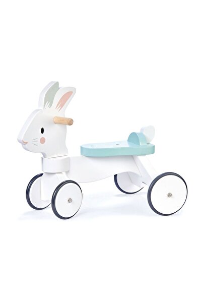 Tender Leaf Toys Premergator bicicleta pe 4 roti Iepuras, din lemn premium - Running Rabbit Ride on