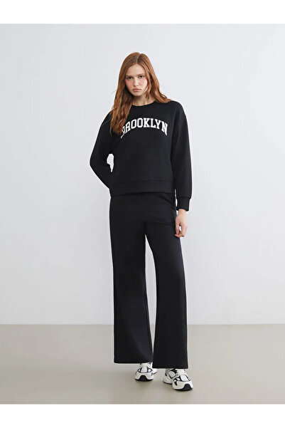 LC Waikiki Wide Leg Women's Trousers with Elastic Waist