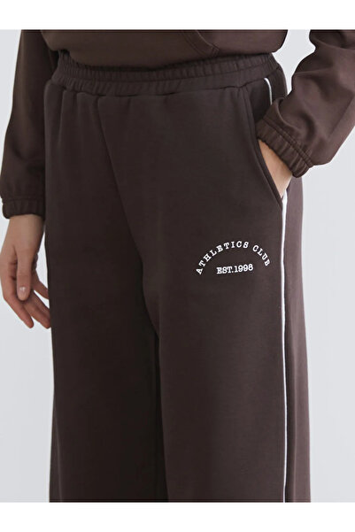 LC Waikiki Beli Lastikli Baskılı Kadın Kalın Eşofman Altı