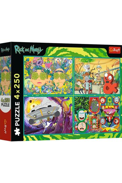 Trefl Puzzle 4X250 The Twisted World of Rick and Morty