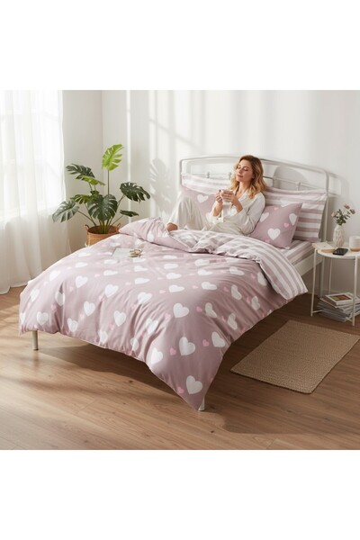 Comfort Craft Duvet Cover Set Double Size Herz Gülkurusu Mature
