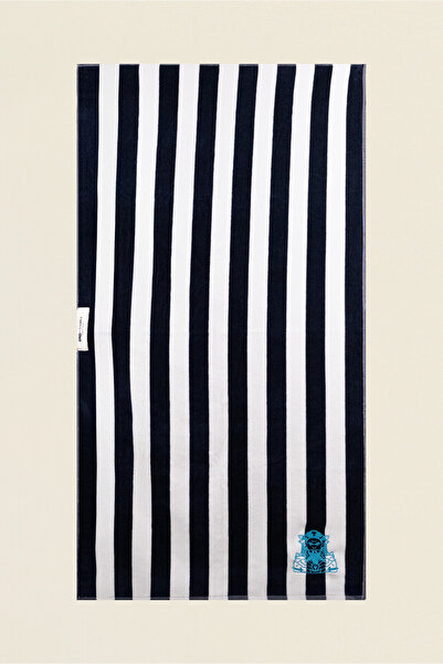 Gods Next Door Poseidon, Wave Check - Navy Blue Magnetic Beach Towel